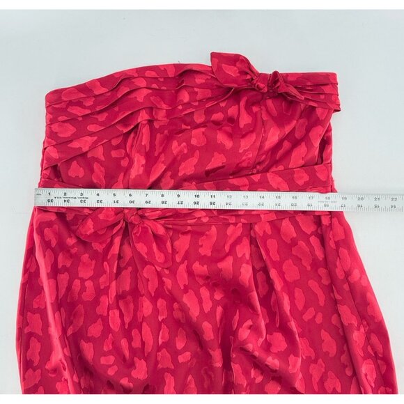 Torrid Plus Size Satin Red Jacquard Animal Print Strapless Mini Dress 16 Y2K - Picture 7 of 13
